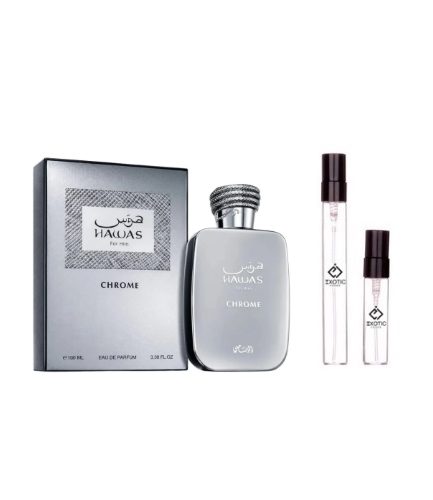 Rasasi Hawas Chrome Eau De Parfum Travel Size Decants